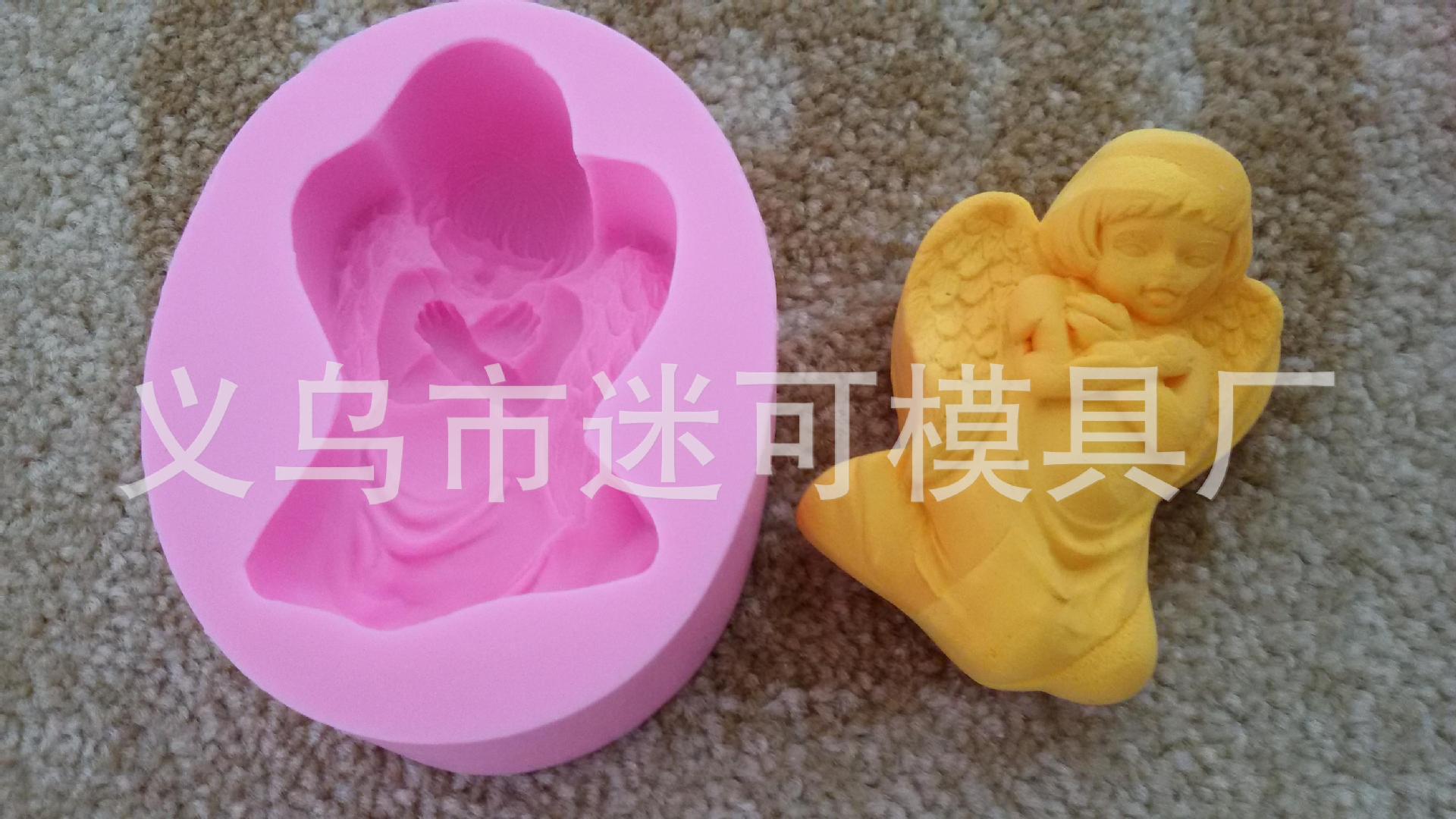 Molde de chocolate Ángel hecho a mano artesanías jabón molde vela silicona fábrica directa al por mayor