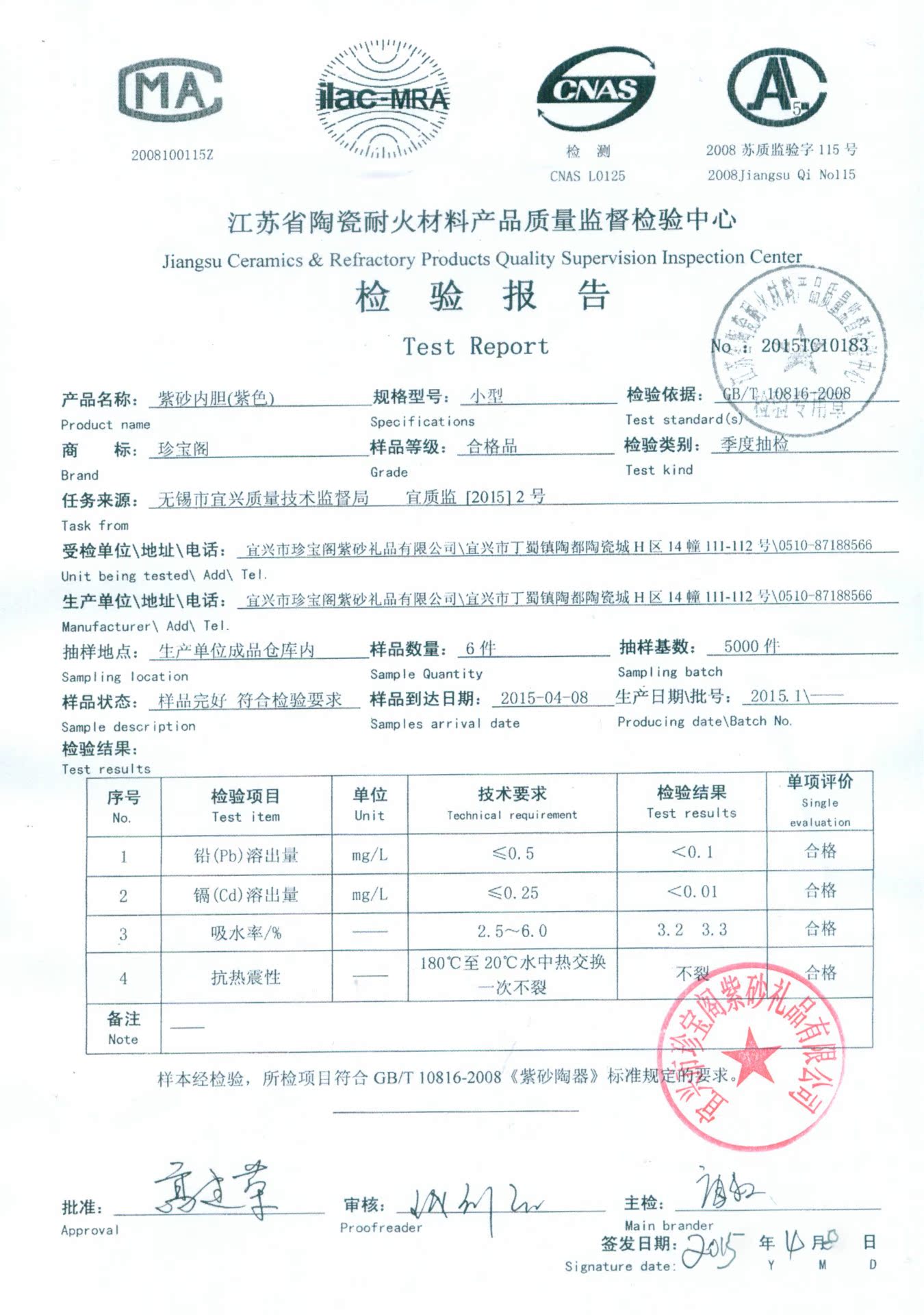 檢測報告