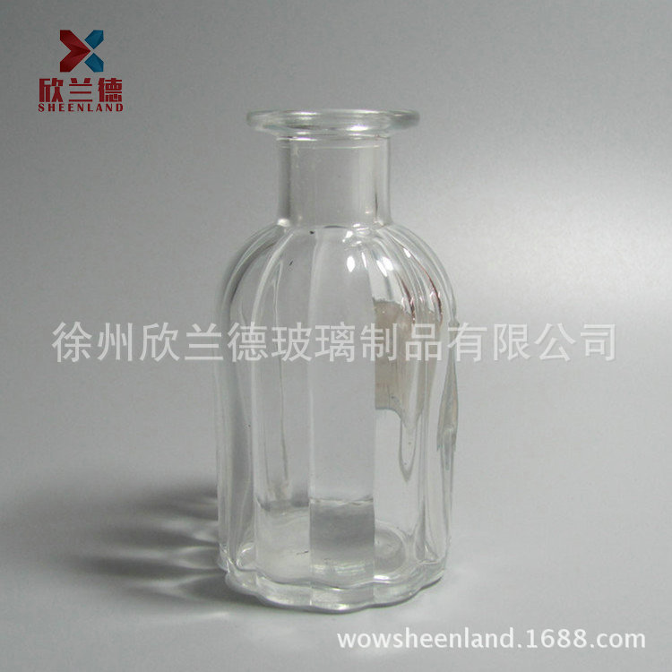 卡口圆柱形竖条纹100ML 香薰瓶  高白料香薰瓶