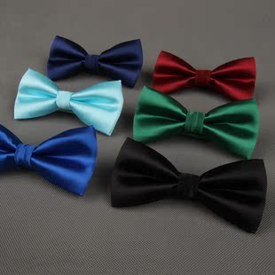 Men's Candy Color Wine Red Black Bow Tie Groom Best Man Wedding Wedding Support Performance Banquet Bow Tie Jewelry