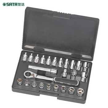 世达工具25件13MM系列穿透式套筒组套棘轮扳手汽车维修套装09131