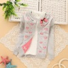 Autumn demi-season sweater with bow, children's knitted cardigan, children's clothing, suitable for teen