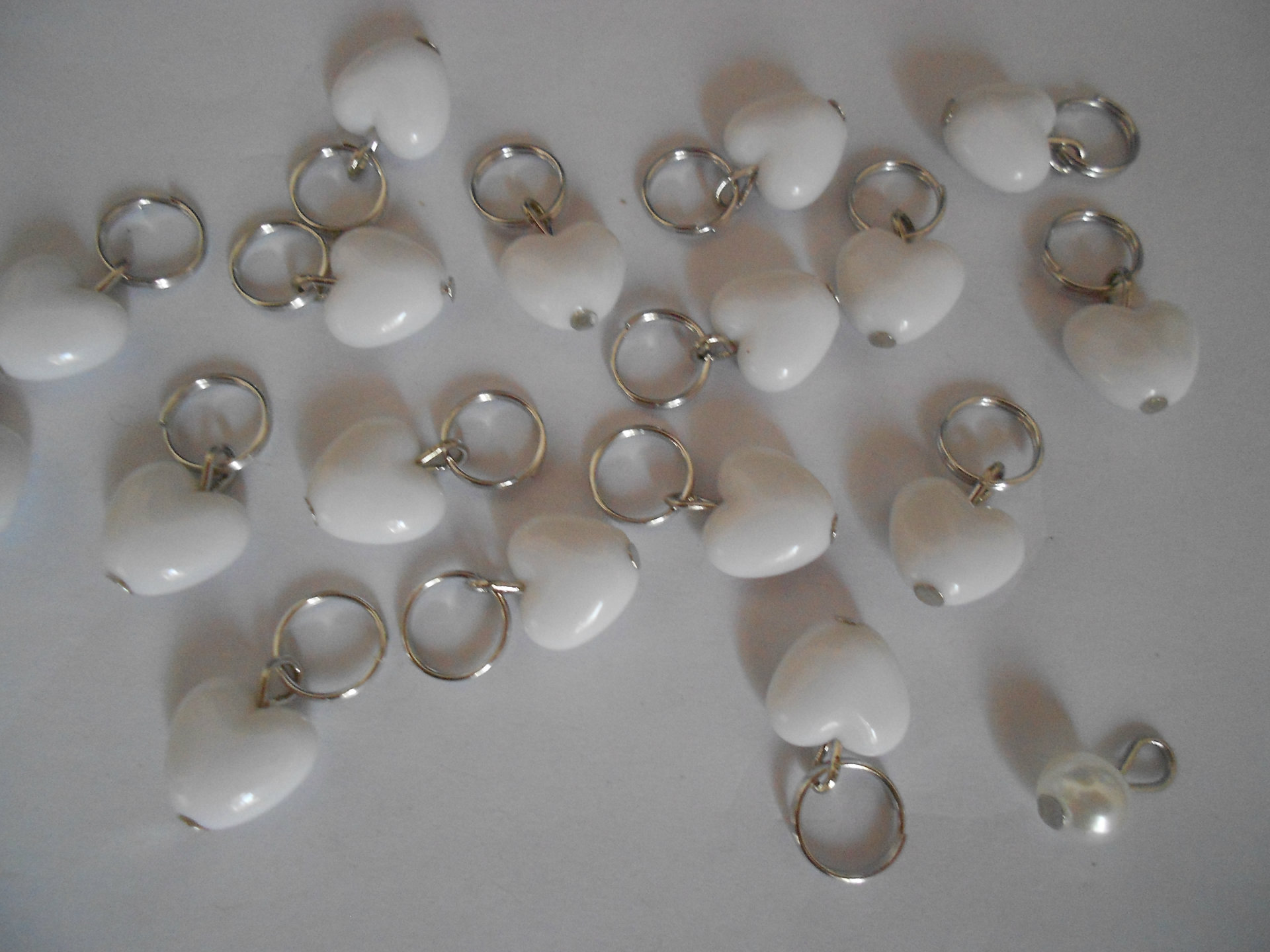 （厂家低价直销）桃心吊饰，心形加工配件，鸡心加圆圈