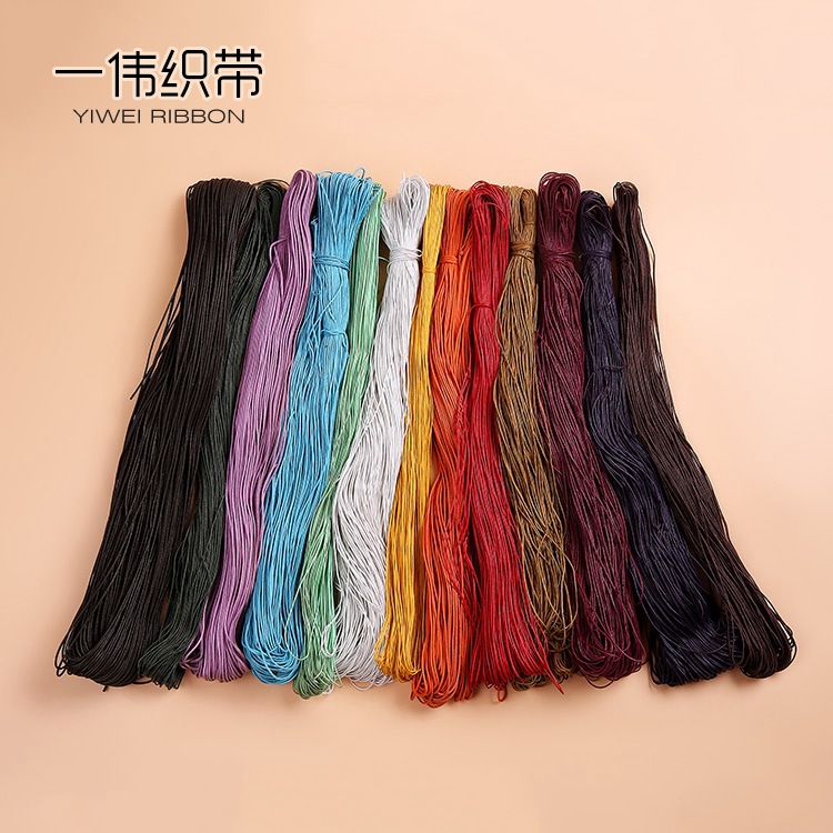 供应厂家批发 1-3mm黑色国产圆蜡绳 服装纺织辅料圆蜡线