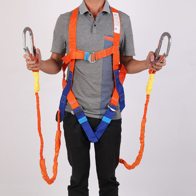 Aerial belts European style Buffer Safety belt Aerial Anti falling Double hook direct deal