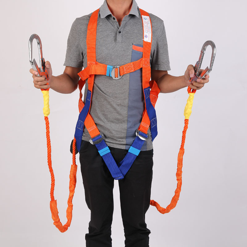 Aerial belts European style Buffer Safety belt Aerial Anti falling Double hook direct deal