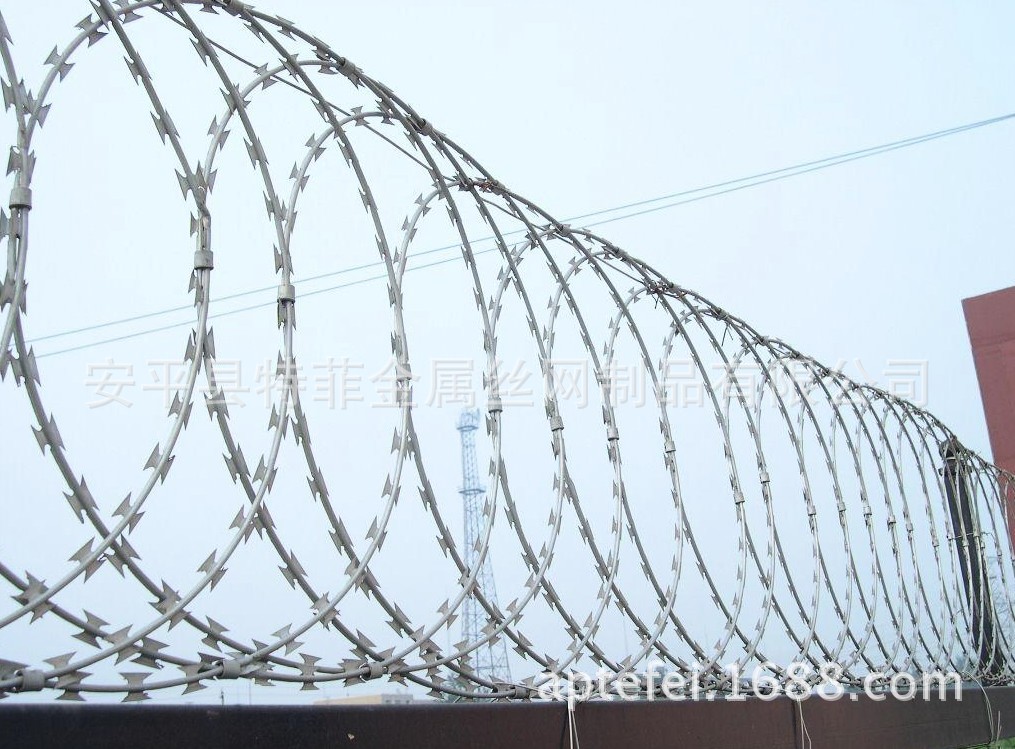 特菲厂家现货供应防护刀片刺网 刀刺滚笼 拉力刮刀