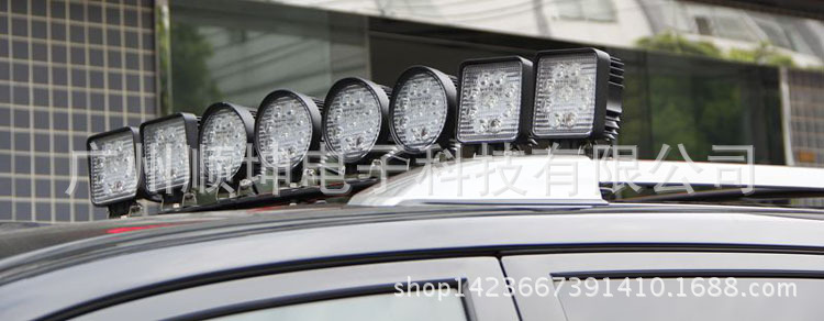 廠傢直銷27W LED越野工作燈 9-32V強光挖機燈 貨車卡車輔助燈