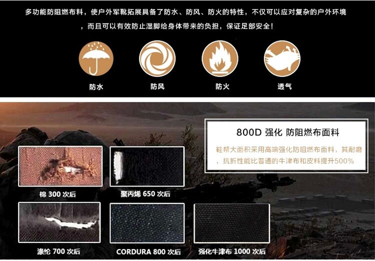 Boots militaires en cuir - étanche - Ref 1400362 Image 10