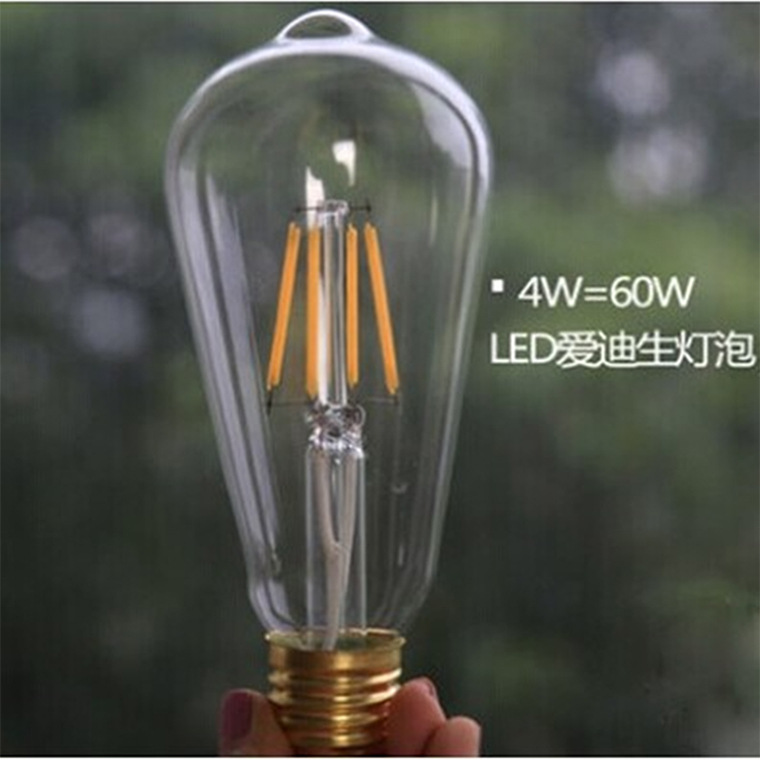 批發 led燈絲燈 複古愛迪生鎢絲燈泡 螺口led蠟燭燈 玻璃球泡燈