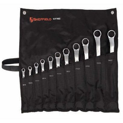 钢盾工具 6件套铬钒钢公制双梅花扳手套装S017602