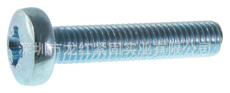 1.十字盘头机牙螺丝 镀锌盘头机牙螺丝 DIN7985机牙螺丝 M2*4