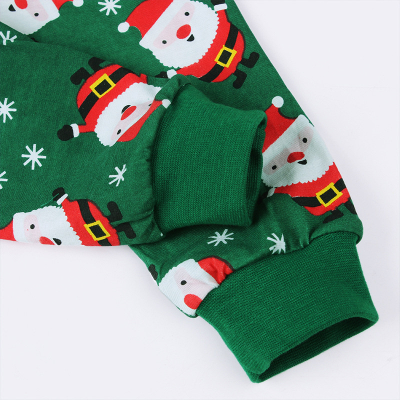 Children's Christmas set two-piece Santa Claus printed home suit_voghion.com