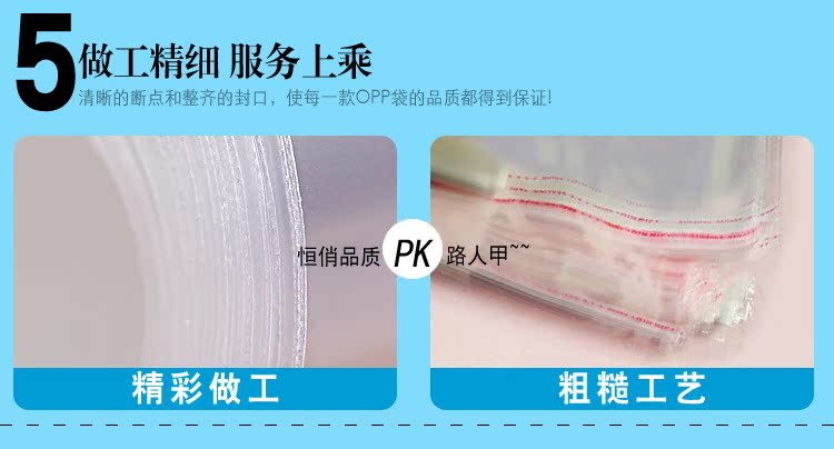 Transparent packaging bags