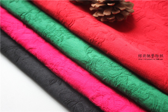 ZL002全棉富贵花提花面料 高档服装家纺面料 染色工艺