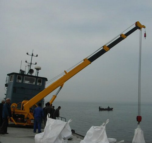 船用起重机 16吨船吊厂家 船尾 厂家供应折臂吊、船用吊机