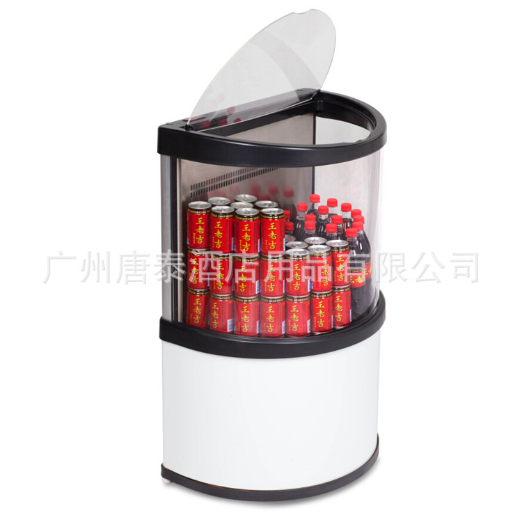 供应广角视窗饮品冷藏展示柜半圆180度 360度设计 饮料柜
