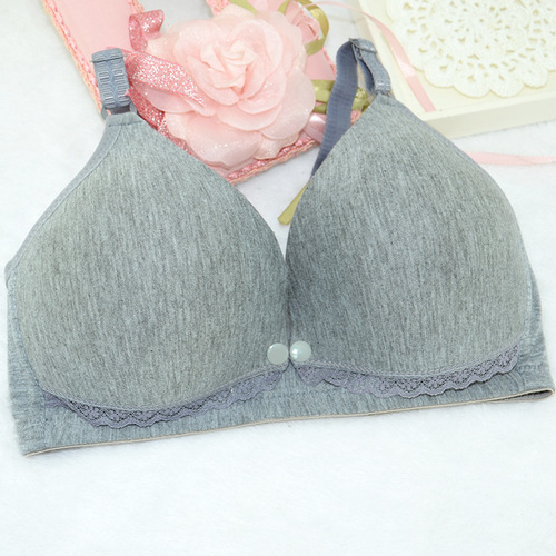 New Women's Cotton Bra Without Underwire, Front-Closure Nursing Bra, Factory Wholesale Breastfeeding Bra