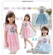 Frozen Elsa dressͯ�bŮͯ��ѩ�澉�B��ȹ��ɯ����ȹ�Ŀ�