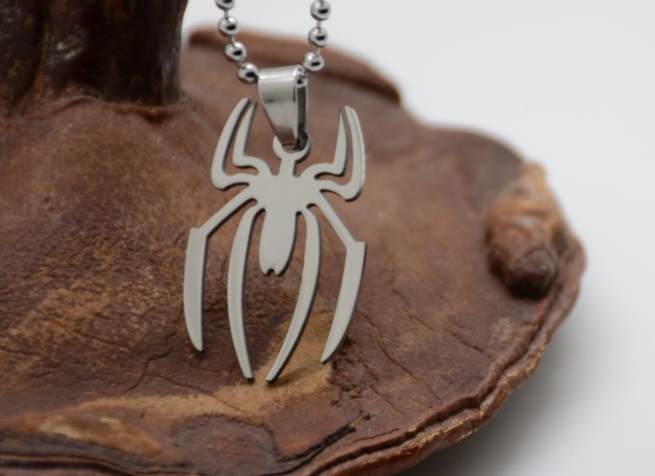 Joyería de acero de titanio de moda europea y americana Spider-Man COLLAR COLGANTE AliExpress eBay Amazon suministro de entrega de una sola pieza