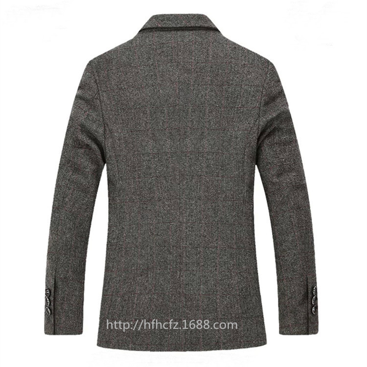 Factory Direct Supply Korean Style Slim Fit Small Suit Men's Trendy Suit Woolen Jacket