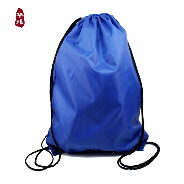 便携男女纯色运动双肩背包 旅行包 可折叠收纳抽绳束口袋 丝印拍