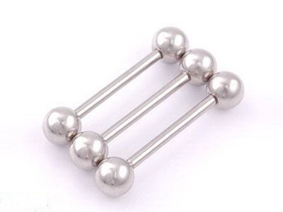 Pointed labret stud close-up product detail