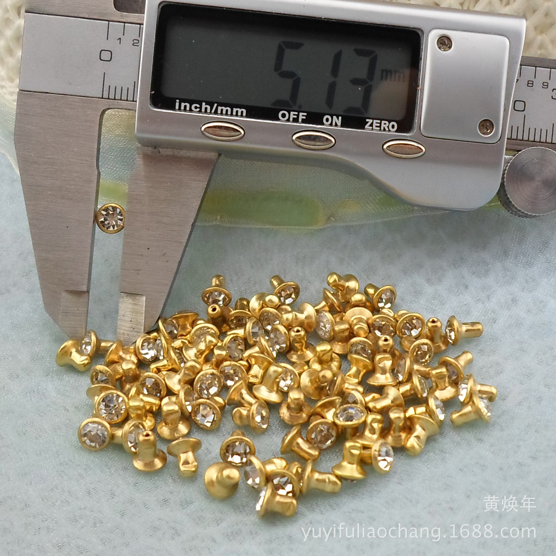 5MM双面大钻钉 管钻撞钉 双面A钻铆钉 鞋子包包帽子装饰柳丁扣