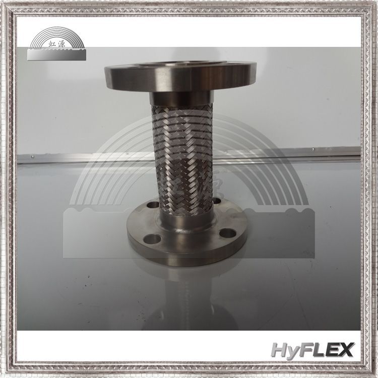 不锈钢波纹软管 碳钢 法兰连接 软连接 软接头 编织网金属软管