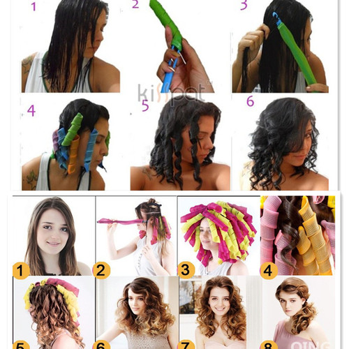 MAGIC CURLER 30 cm 20 hair curlers, magic curls, pear blossom curls, mesh bag