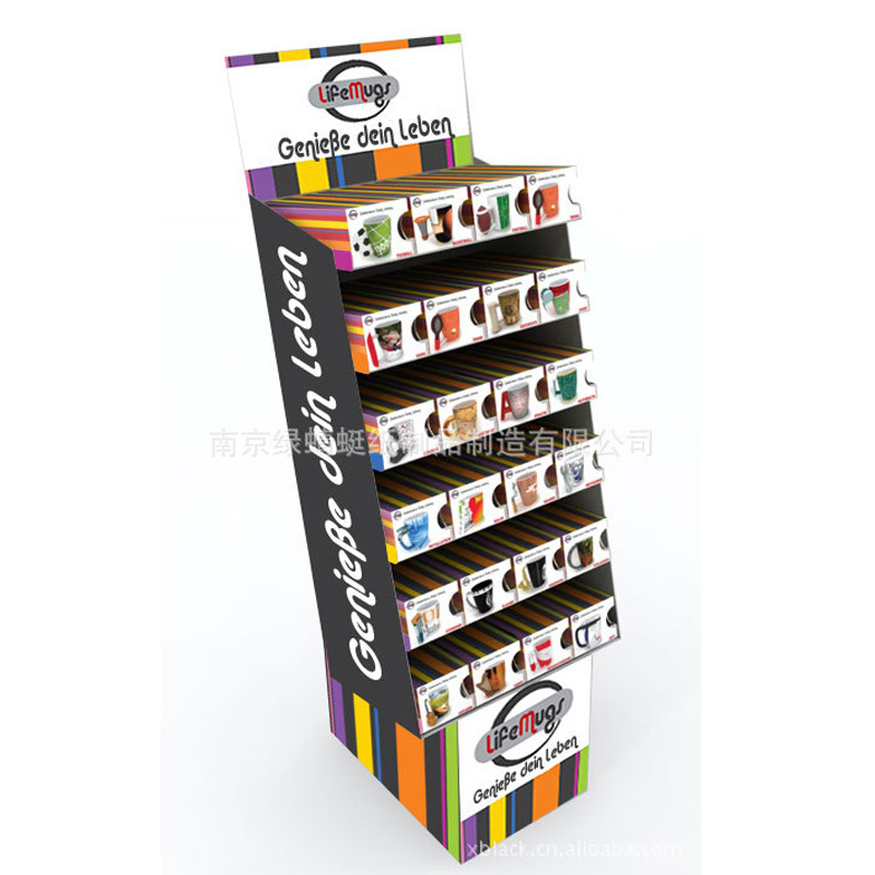 厂家供应彩色纸展示架 礼品超市纸展架货架 瓦楞纸板展示台
