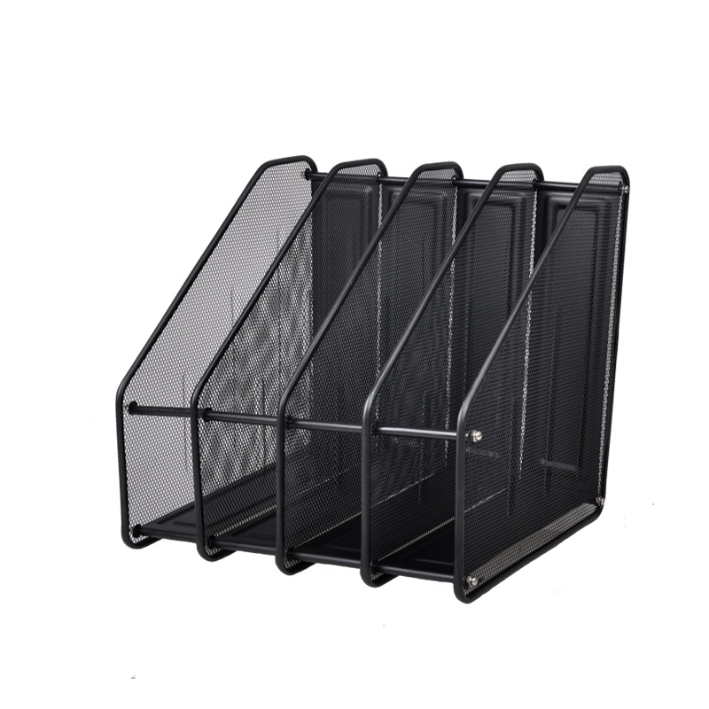 可得优 ZH-04N 四格书架 4格文件架 金属铁网文件框资料架|ms