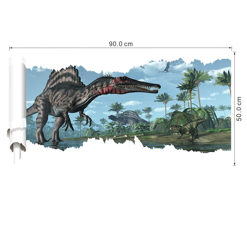 full wall stickers 3D cartoon dinosaur group children bedroom kindergarten home wall background decoration stickers room decoration wall decals flower decals