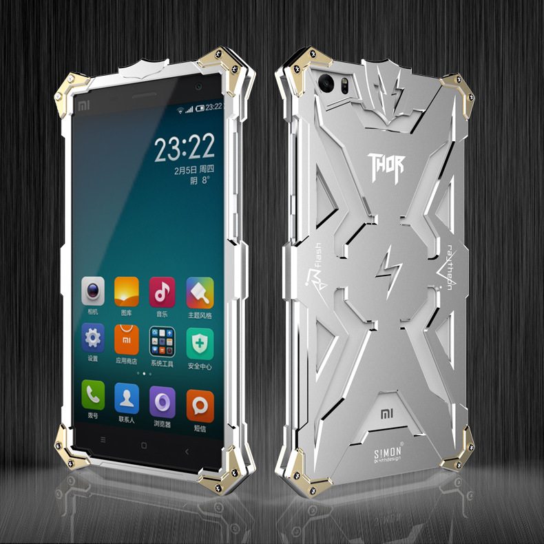 SIMON THOR Aviation Aluminum Alloy Shockproof Armor Metal Case Cover for Xiaomi Mi Note