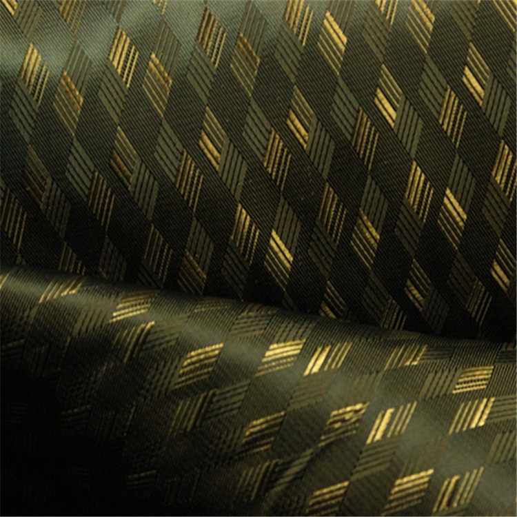 【琨鹏纺织】服装涤粘大提花里料人丝菱形格梭织提花布料