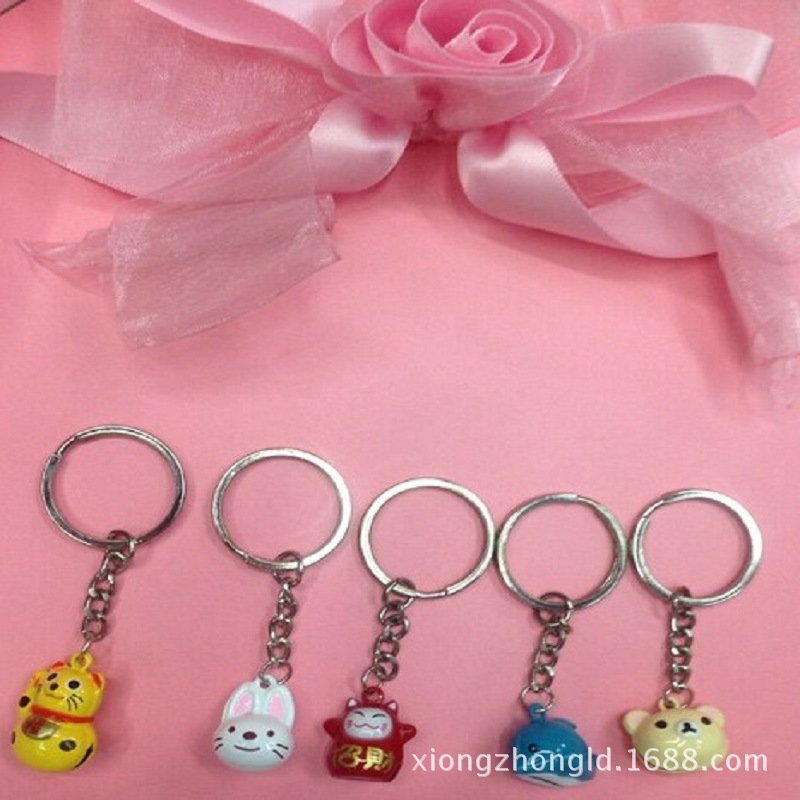 卡通鈴鐺鑰匙鏈圈