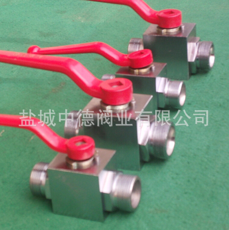 KHB3K-M42X2内.外螺纹高压三通球阀.12LR/16SR液压三通换向阀