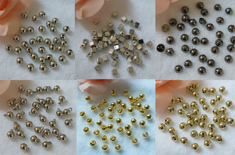 3-12mm bright beaded electroplated plastic jewelry accessories, creative beaded small accessories, bracelets, necklaces, diy coated beads detail image 9