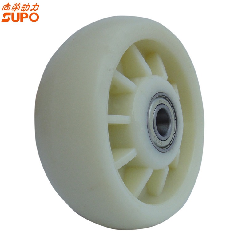 向荣动力 07S款5寸奶白色PP单轮 带防缠丝盖静音环保轮 载重340KG