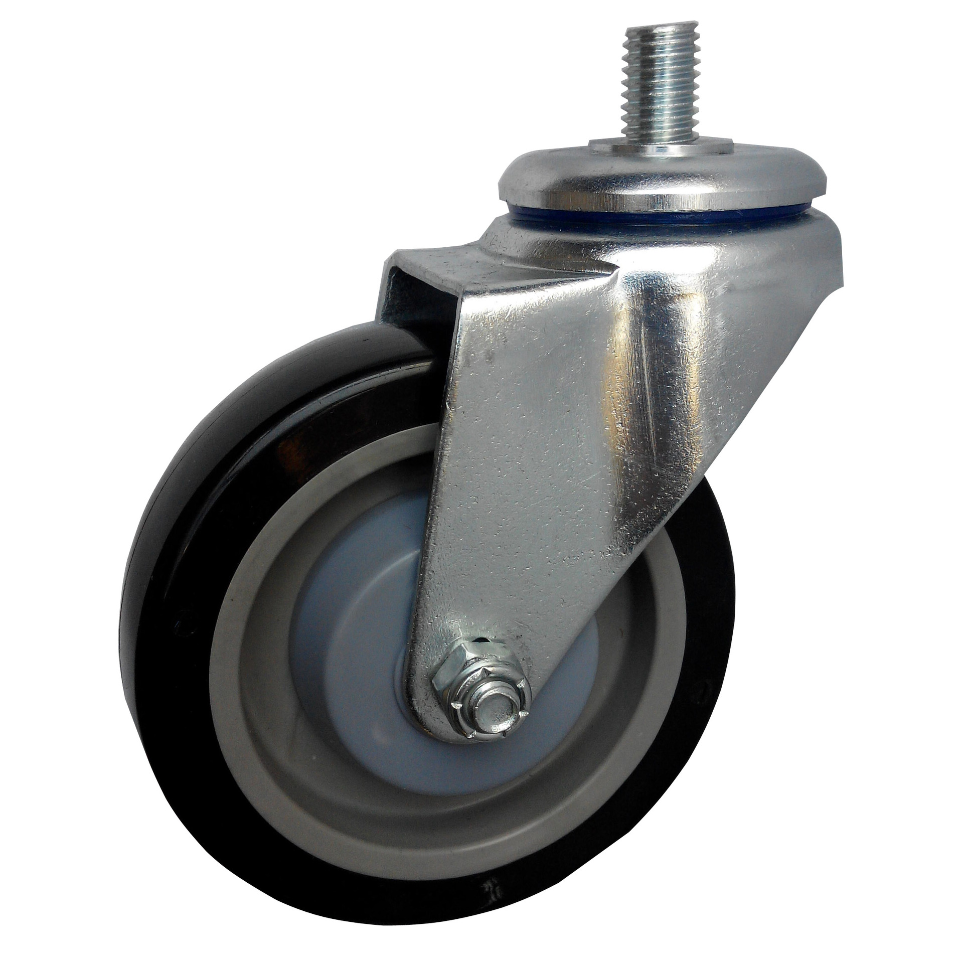 大胜脚轮供应4寸聚氨酯孔顶顶万向脚轮,购物车平板画工具车脚轮