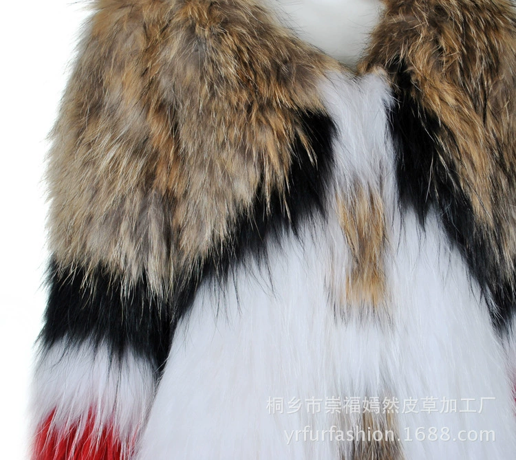 Фабрика Yanran Fur YR917 Фореign Trade Заказ Хорошее качество гимназия лысая ткань цветок-форма куртка прямые продажи