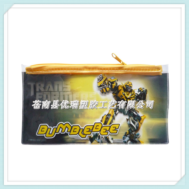 厂家直销批发供应卡通笔袋 PVC塑料拉链笔袋 PVC文具包装