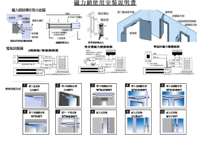 磁力鎖安裝圖