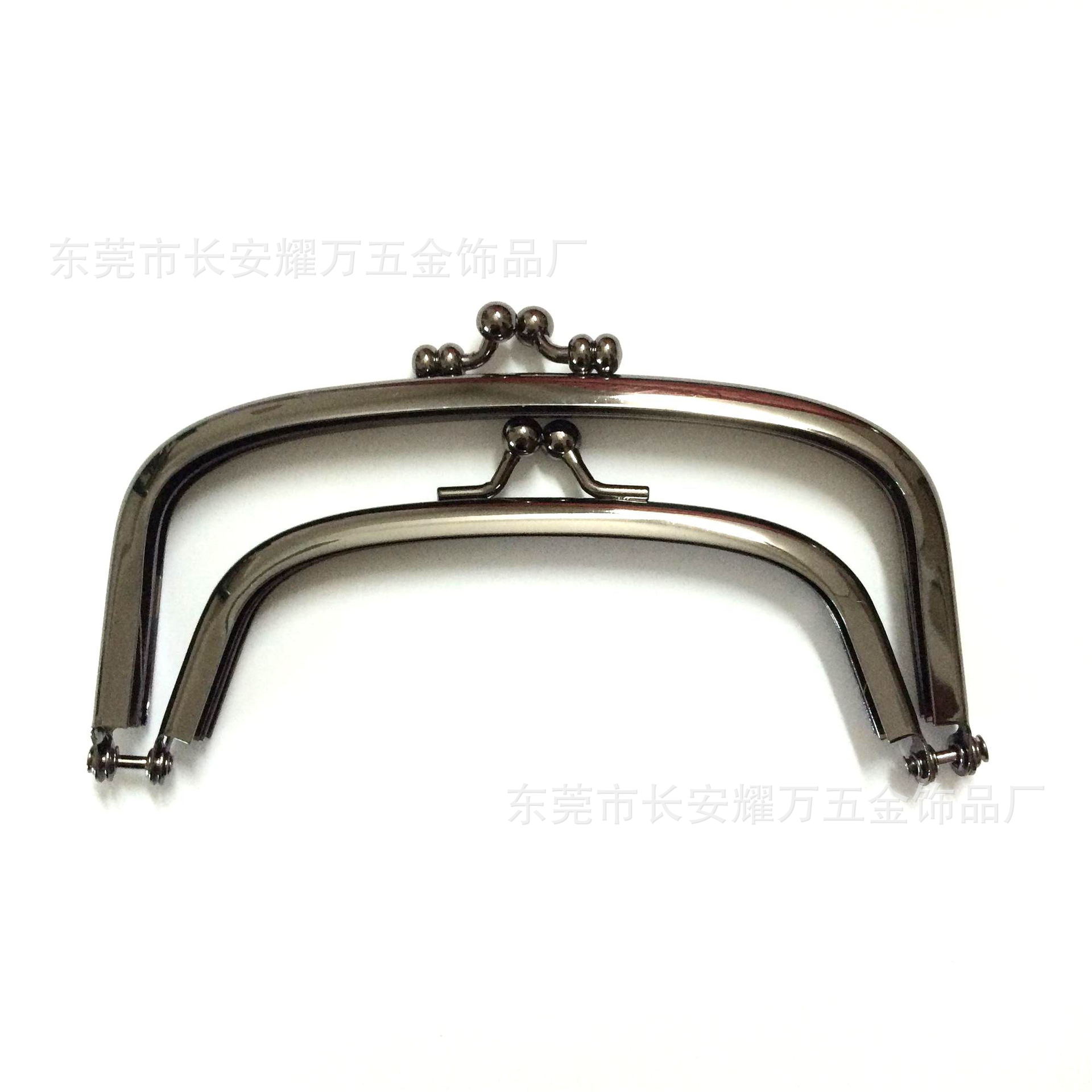 厂家批发圆角黑叻方形子母钱包扣 手袋夹口 各种规格 铁夹