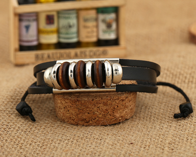 New beaded leather bracelet