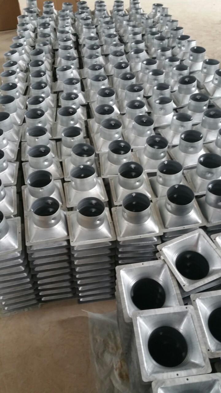 拉伸圆变方天圆地方通风除烟镀锌板整体冲压成型燃气灶管道配件