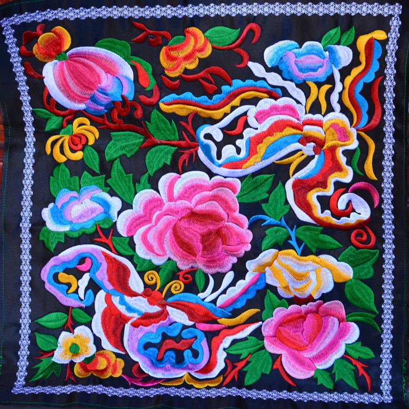 绣花刺绣 箱包服装布贴辅料配件民族风绣花片绣片 民族风机绣绣片|ru