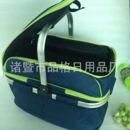双层牛津布单柄保温野餐冰包篮子 无现货