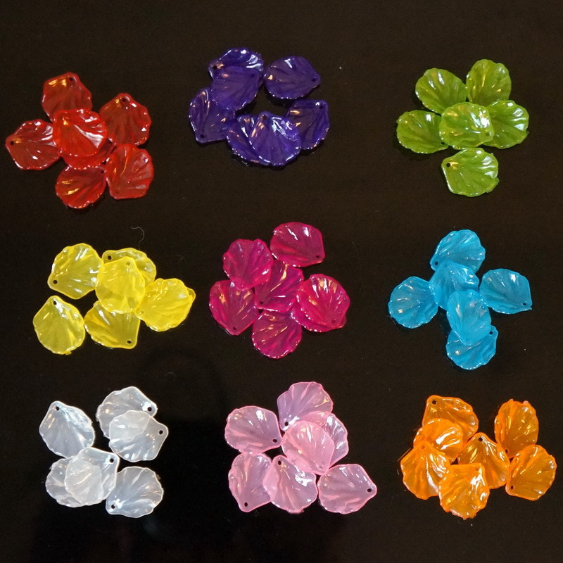 古风汉服COS发簪小贝壳叶片 古代宫廷发髻配件 果冻效果花朵叶子详情图6