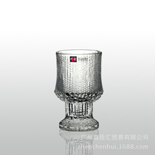 丽尊宫廷复古高脚玻璃杯210ML钻石面红酒杯果汁杯 彩盒